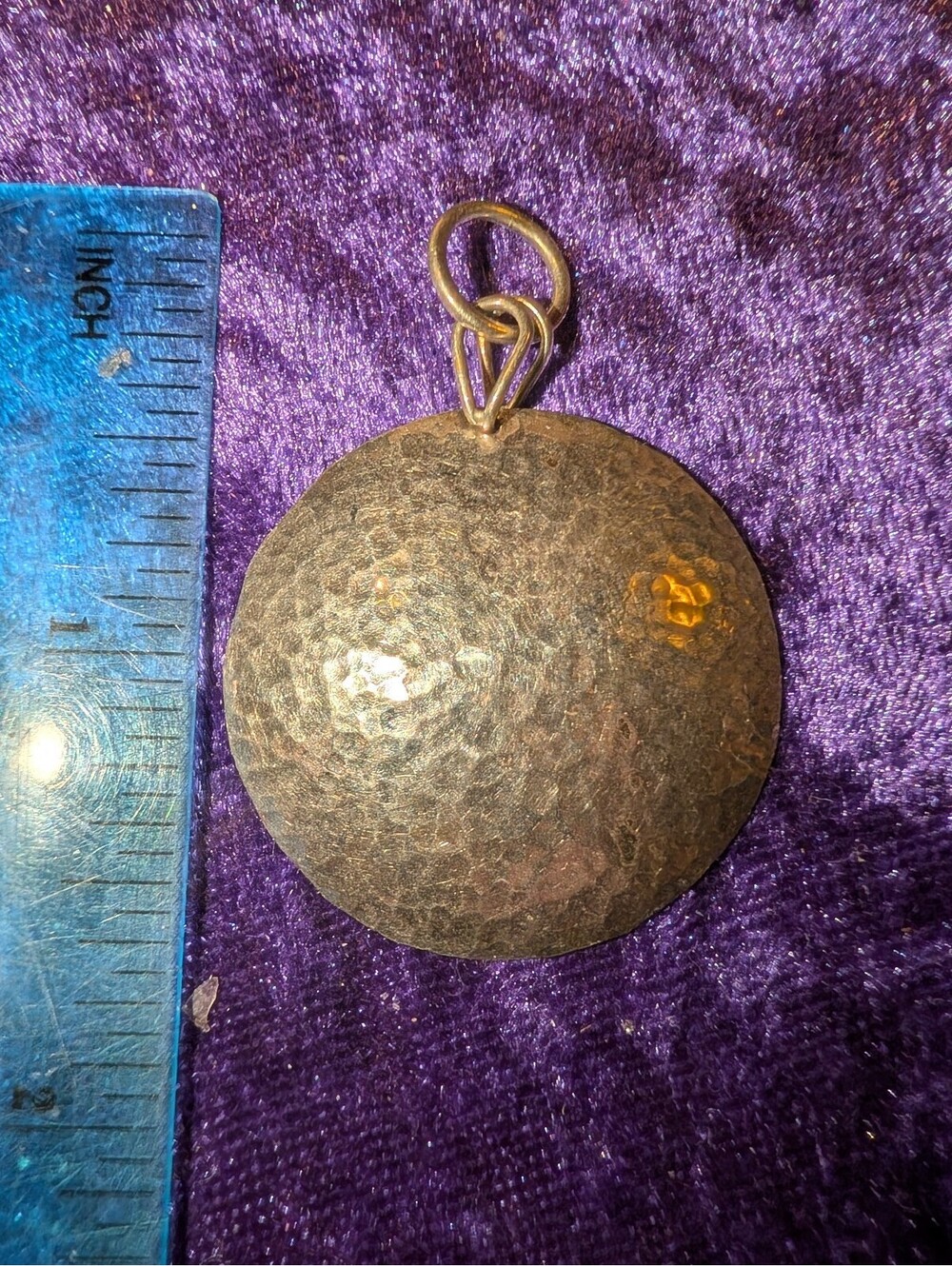 Vintage NABCO 925 Sterling Silver Hammered Pendant Charm